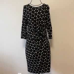 Black and white maternity dress